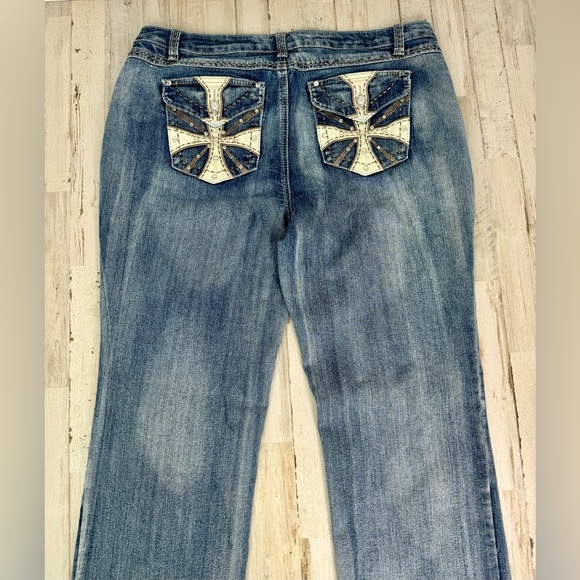 Cato Premium Capri Jeans Women's 20W 44x33 Blue Straight Leg Mid Rise - Picture 10 of 10